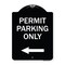 Signmission Permit Parking With Left Arrow Heavy-Gauge Aluminum Architectural Sign, 24" x 18", BW-1824-23327 A-DES-BW-1824-23327 - alternate 1